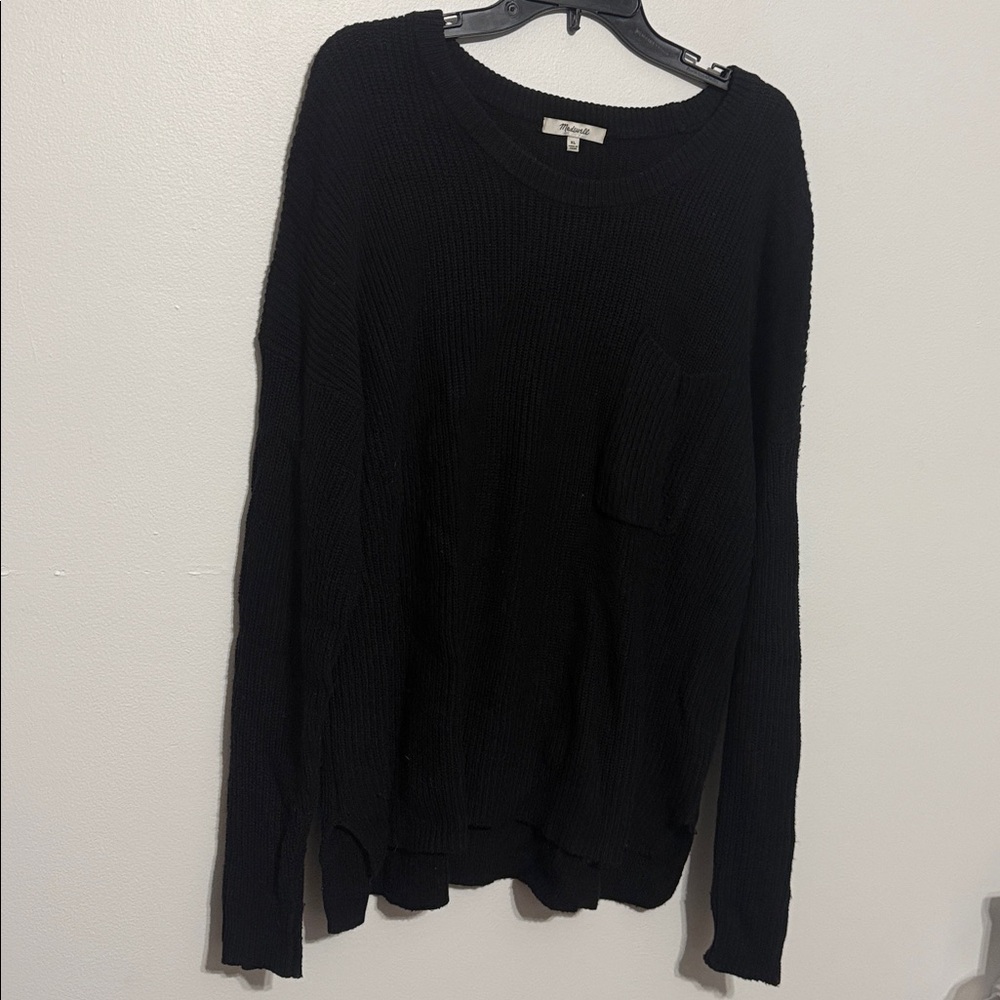 Madewell Black Crew Neck Basic Classic Sweater - image 5